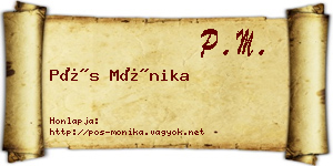 Pós Mónika névjegykártya