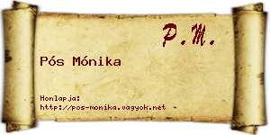 Pós Mónika névjegykártya